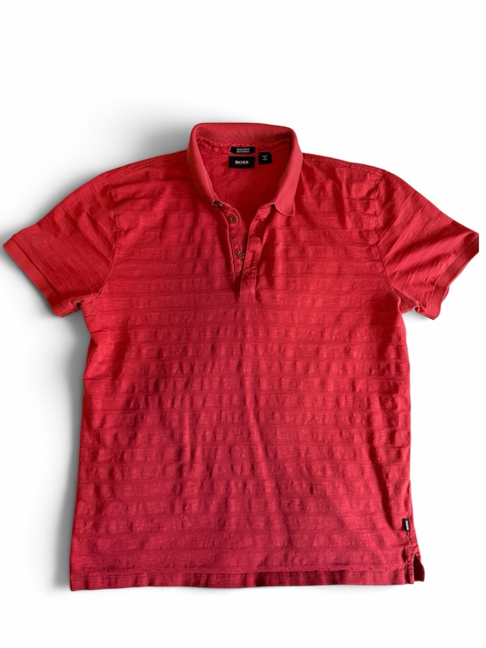 BOSS Hugo Boss Rapino 41 Red Mercerised Cotton Polo